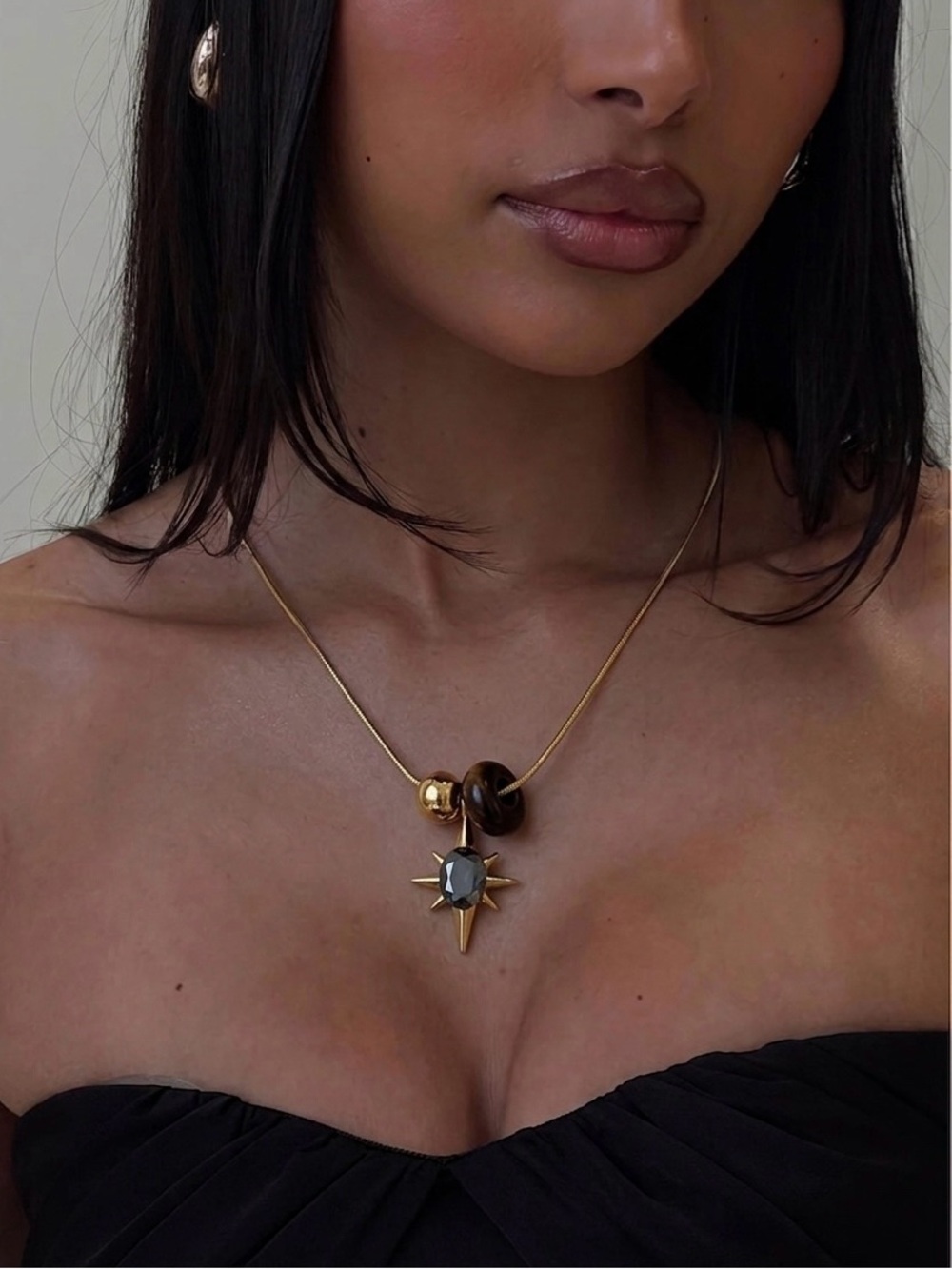 18K Gold Plated Star Pendant Necklace - Women Jewelry